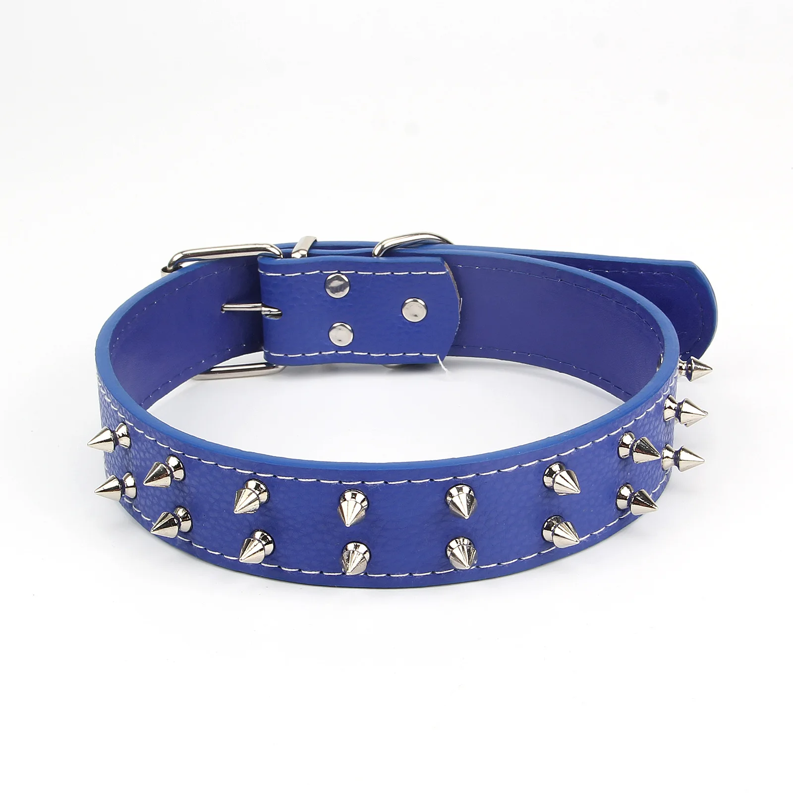 

New Arrival Color Spiked Studded PU Leather Pet Collars Dog Pet leash Collar Rivets Pet Necklace Thick Dog Collar