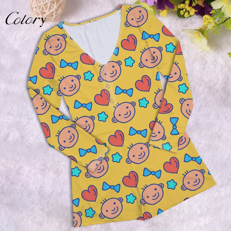 

Colory Jumpsuits For Women Fall Romper Plus Size Design And Print, Picture shows