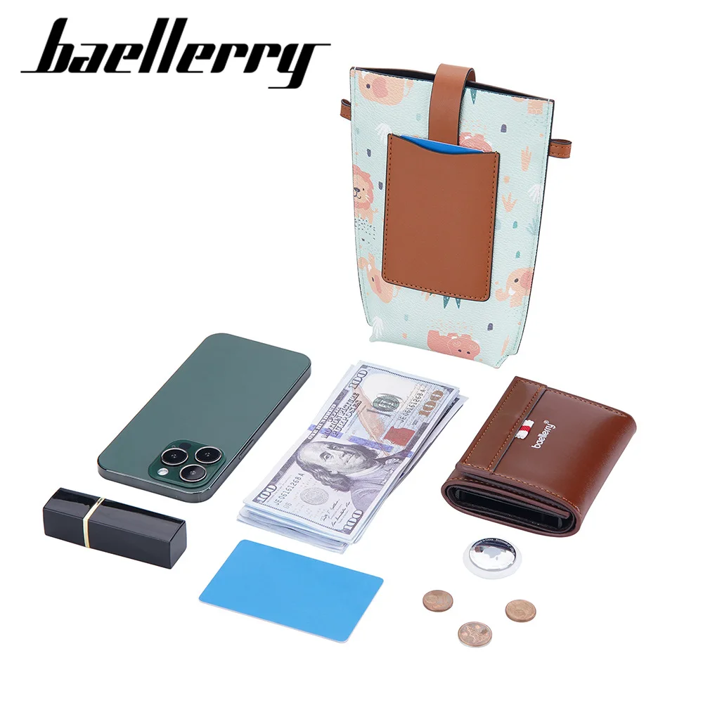 

baellerry Minimalist crossbody cell phone bag fashion design pu leather Phone Shoulder Bag Purse 2023 new mini mobile phone bag