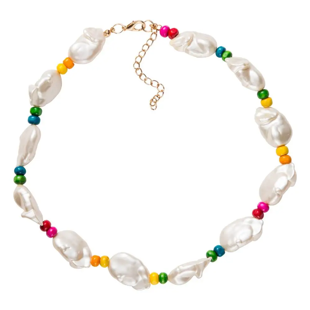 

Zooying pearl necklace adjustable chain jewelry necklace, Gold