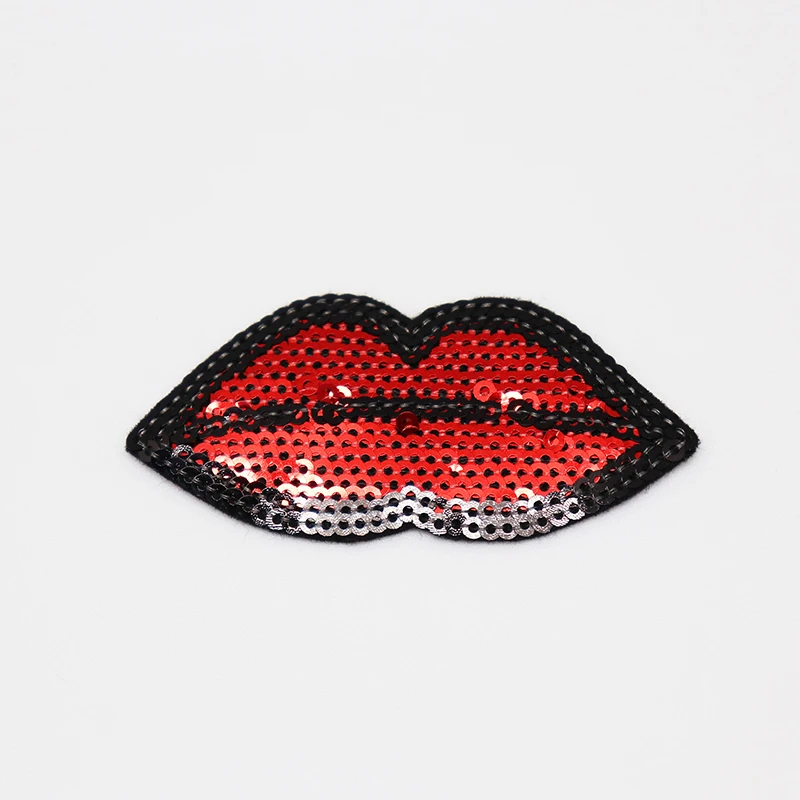 

Laser Cut Red Lip Sequin Patches