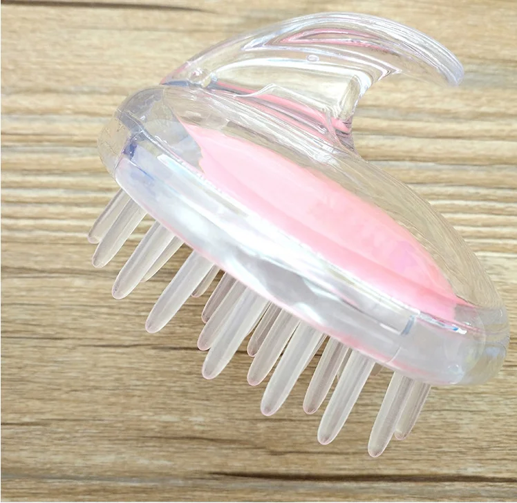 

Pink Color Hair Rejuvenating Scalp Scrubber Shampoo Massage Brush