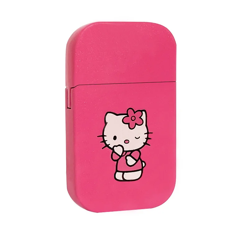 

Pink Hello Kitty Lighter Windproof Pink Flame Cute Lighter for Girls Dropshipping