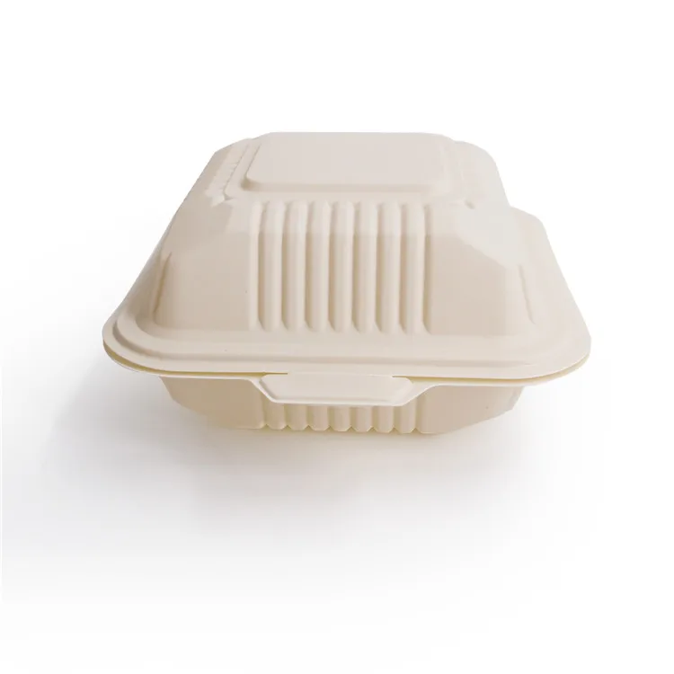 

Disposable microwave cornstarch lunch box biodegradable food container , eco-friendly plastic lunch takeaway box, High-transparently