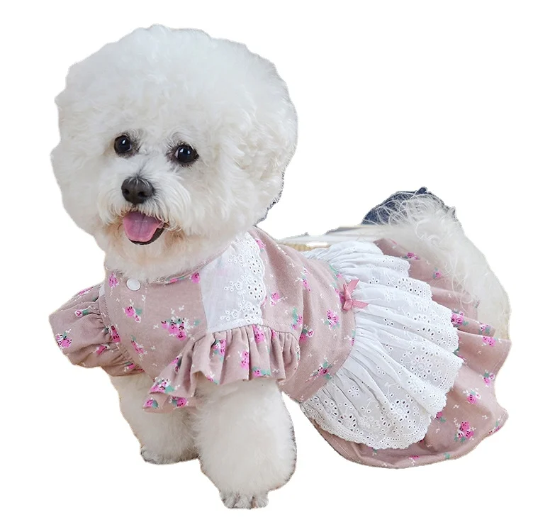 

pet clothing for dogs wholesale spring summer cat clothes pet dress new cute flower rose puppy pet dog dress clothes
