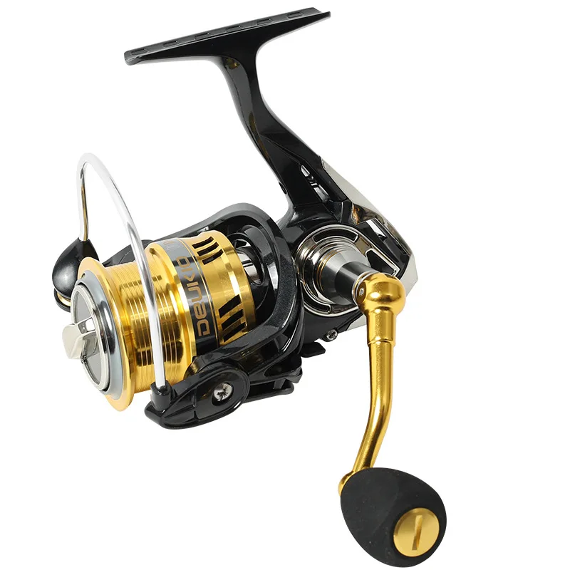 

Hot sale fishing rod reel fishing spinning reel stainless steel spinning fishing reel saltwater, Black