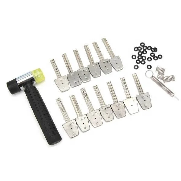 

HUK 14Pcs Stainless Steel Key Picks Bit Set With Hammer Lock Picks Tools, Clear