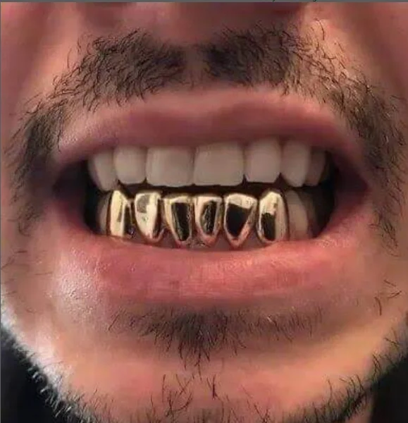 

custom gold silver grillz teeth jewelry grills for men, Gold plated