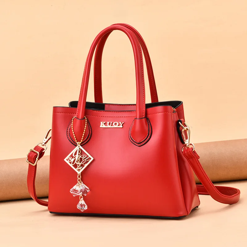 

TD9059 Red wedding bride bag 2021 new fashion bag messenger middle-aged handbag