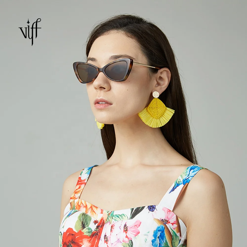 

2021 VIFF Chic Sunglasses HP19948 High Quality Ladies Eye Sun Glasses Tortoiseshell Style Fashion Cat Eye Sunglasses 2021