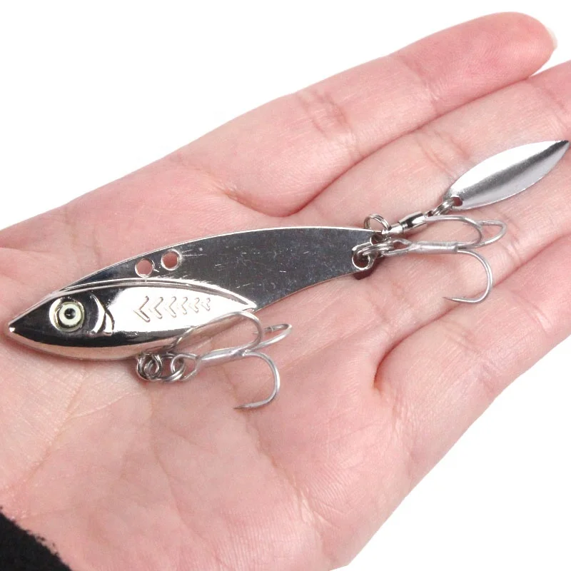 

In stock freshwater saltwater 5g-30g low center of gravity long cast VIB lure zinc alloy metal fish vib bait, Silver