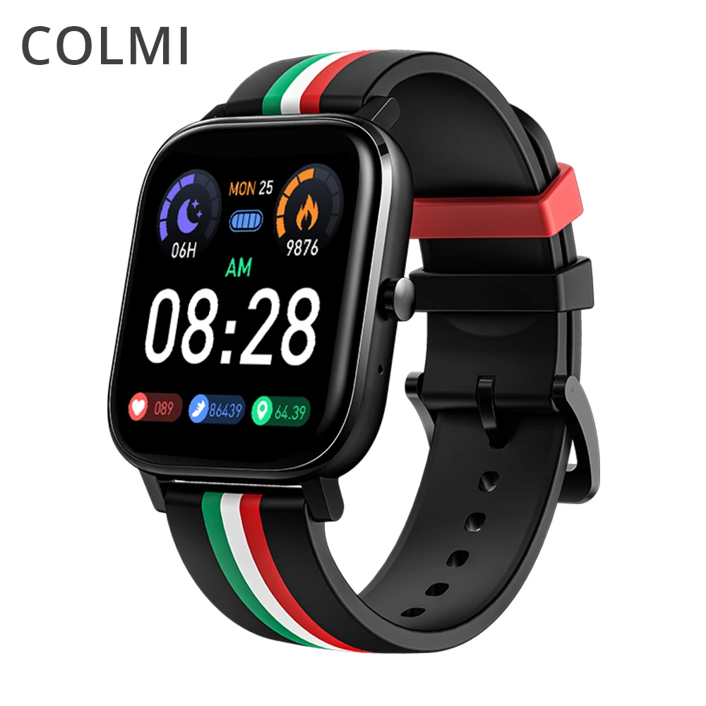 

COLMI P12 Smart Watches New Arrivals 2021 Record Call Built-in Card Waterproof Fitness Bracelet Blood Pressure Reloj Inteligente