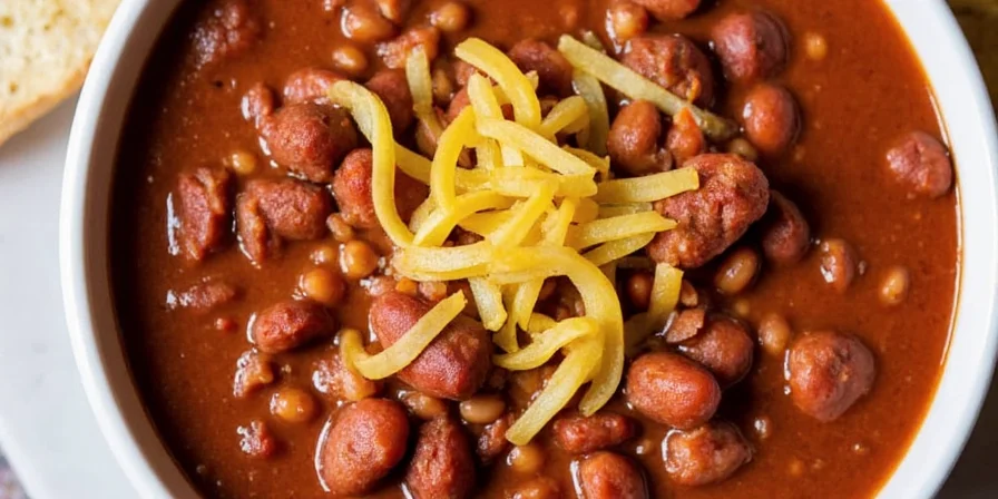 Venison chili with apples served with bread