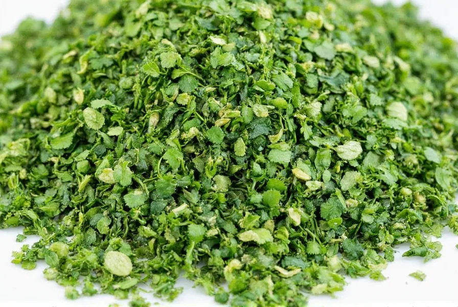 Parsley leaves being dried