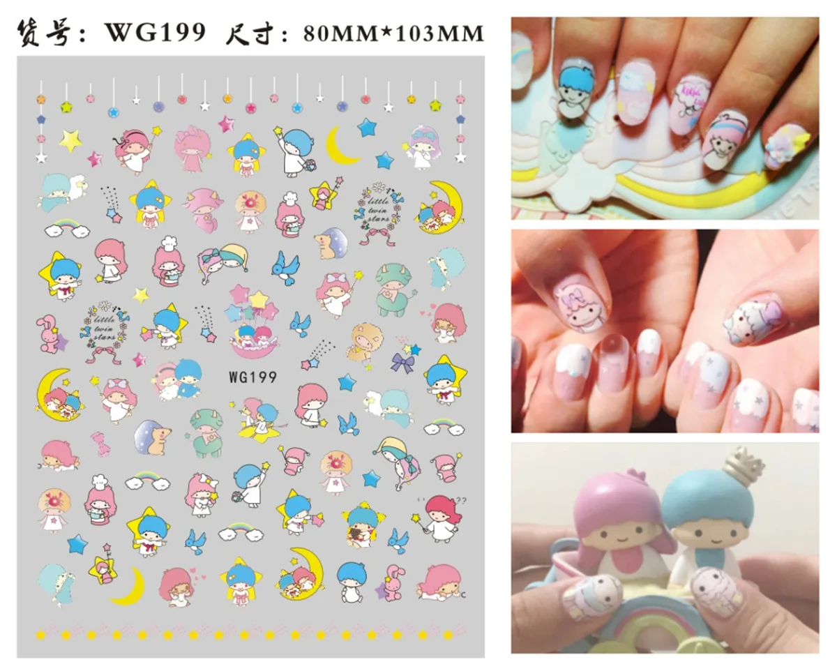 

Flowers Nail Stickers Decals for Women Nail Art Decals Daisy Nail Stickers for Fingernails Decor Manicure Decorations, Cute kawaii cartoon nail stickers