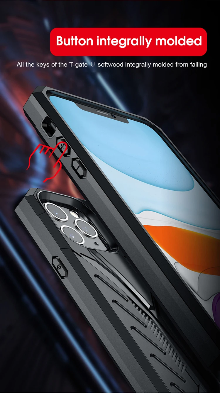OTAO Flexible Shockproof Holder For Phone Case Cover For iPhone 11 Pro Max 7 XR XS MAX X 8 7 6 6s Plus Coque For iPhone 11Stand