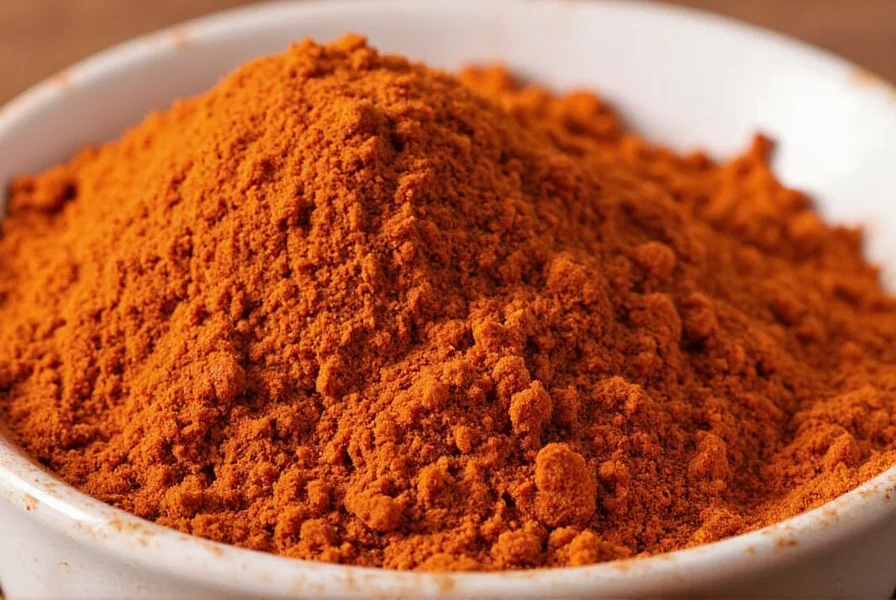 Cajun spice blend ingredients arranged on wooden table