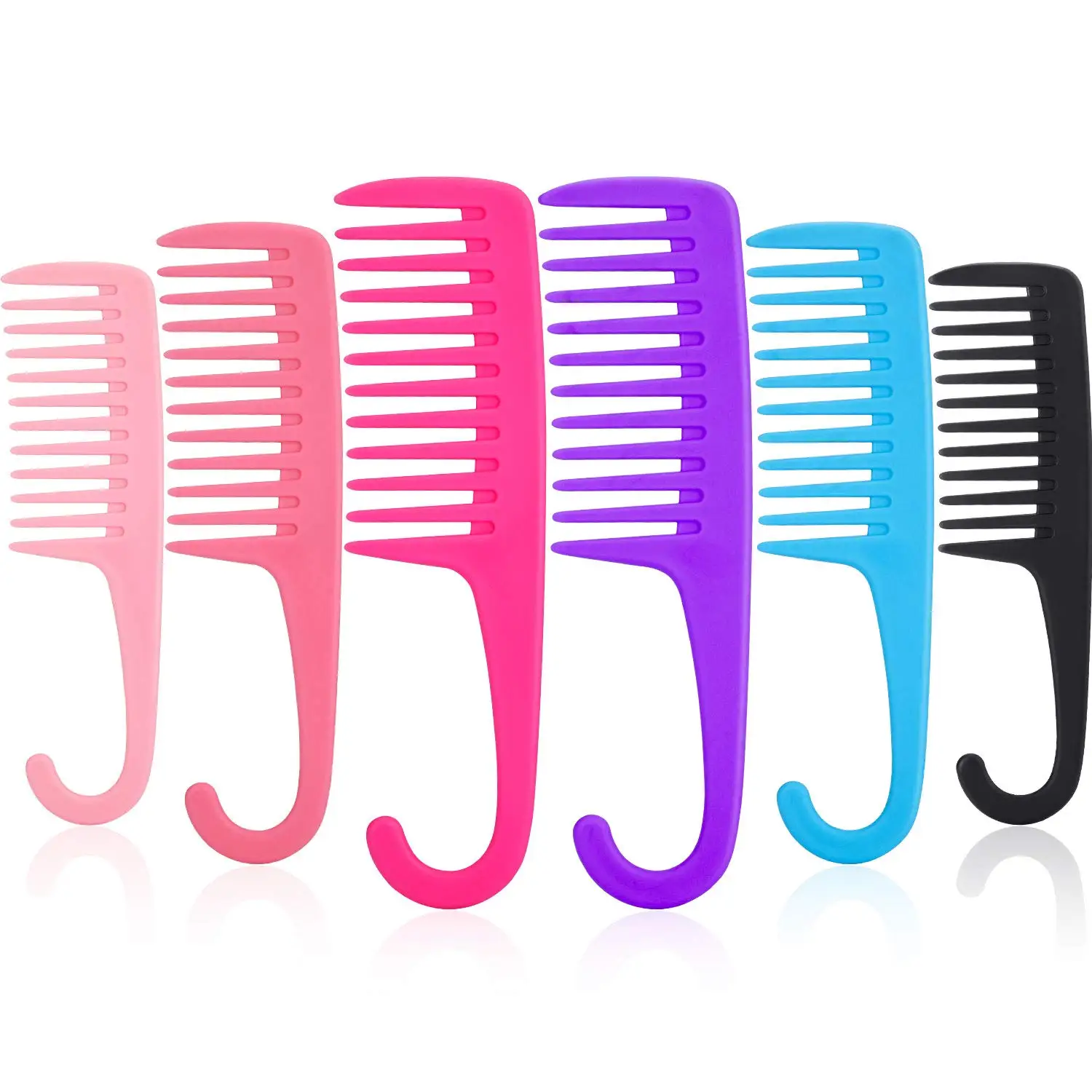 

Wide Tooth Comb Shower Comb / Detangler Comb with Hook/ Hair Wide-Tooth Wet and Dry Comb for Women, Children Hair Comb