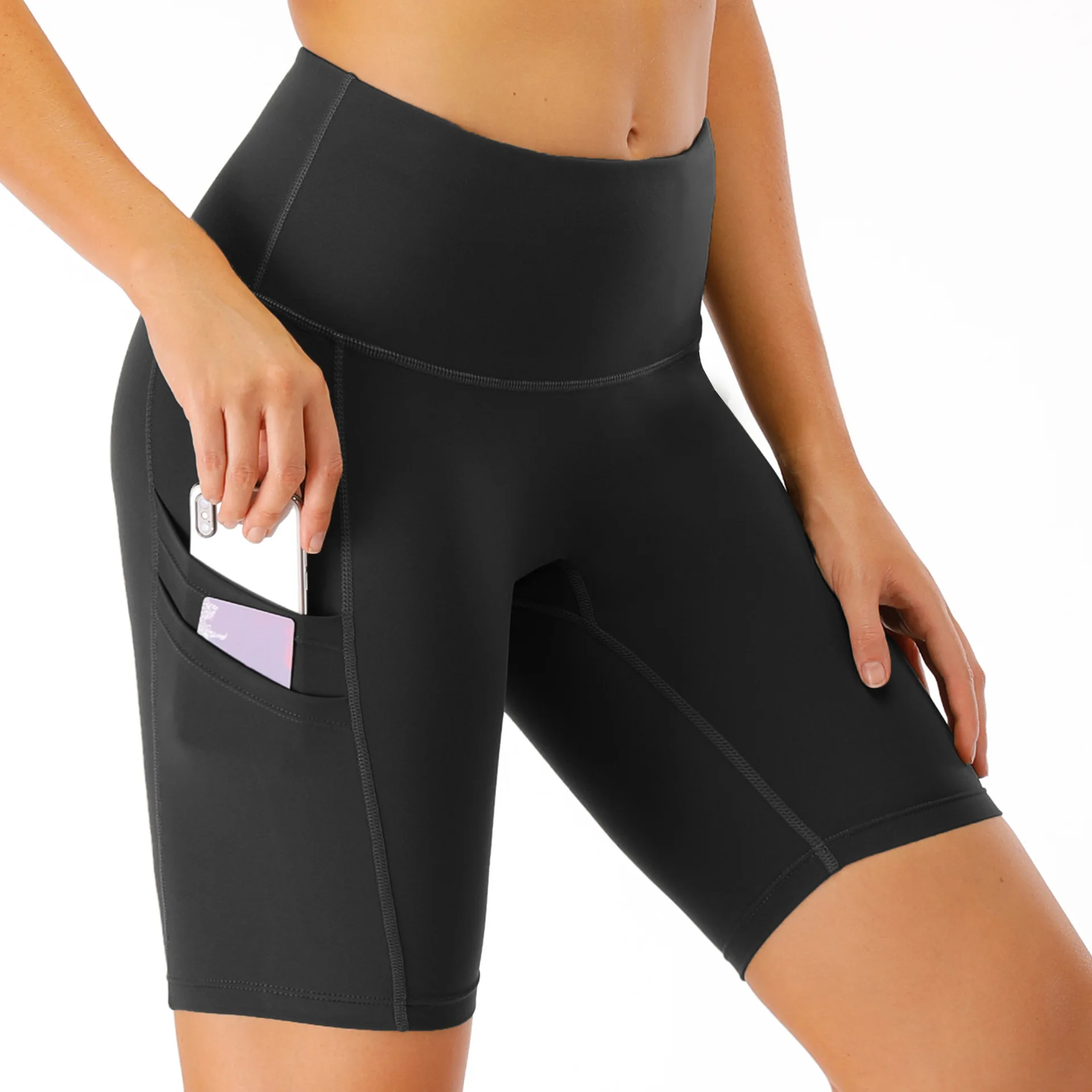 

Women Yoga Shorts Running Gym Workout Yoga Shorts with Pockets Spandex Short Pants