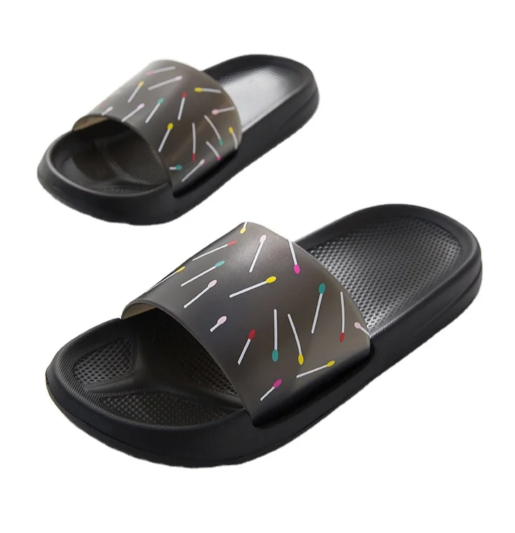 

wholesale cheap plain customized design 3d screen print slipper custom logo man pu slide sandals blank sublimation slides