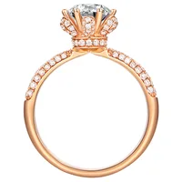 

customized14K 18k Rose Gold moissanite ring 1 carat moissanite engagement band diamond wedding rings