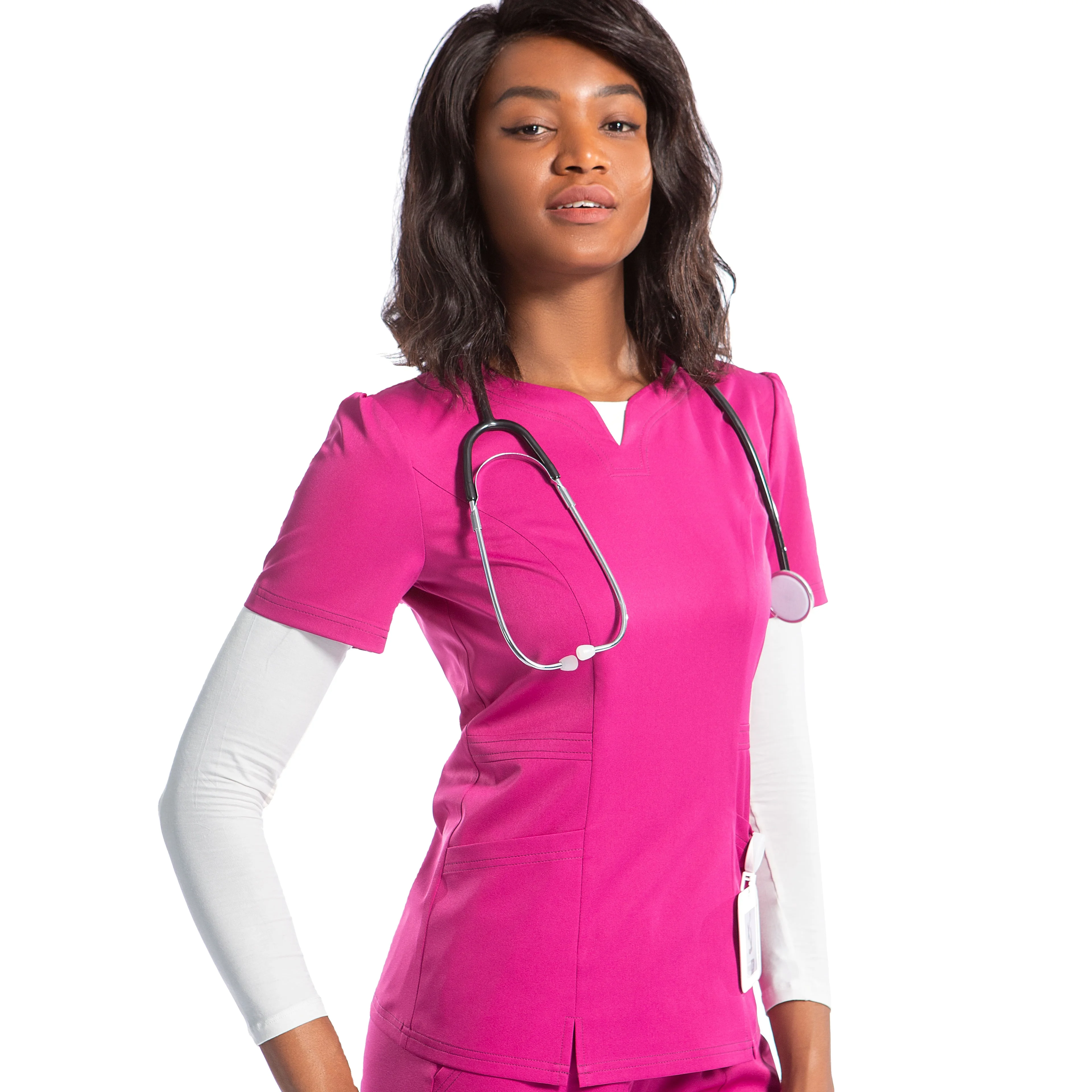 

Wholesale Customized nursing scrubs short sleeve red scrub suit uniform scrubs, Customized color