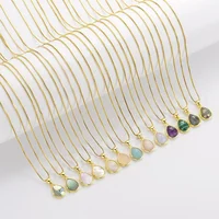 

Jewelry Necklace 18K Gold Plated Brass Bolo Necklaces With Tips Amethyst Water Drop Fashion Jewellery 2019 Necklaces