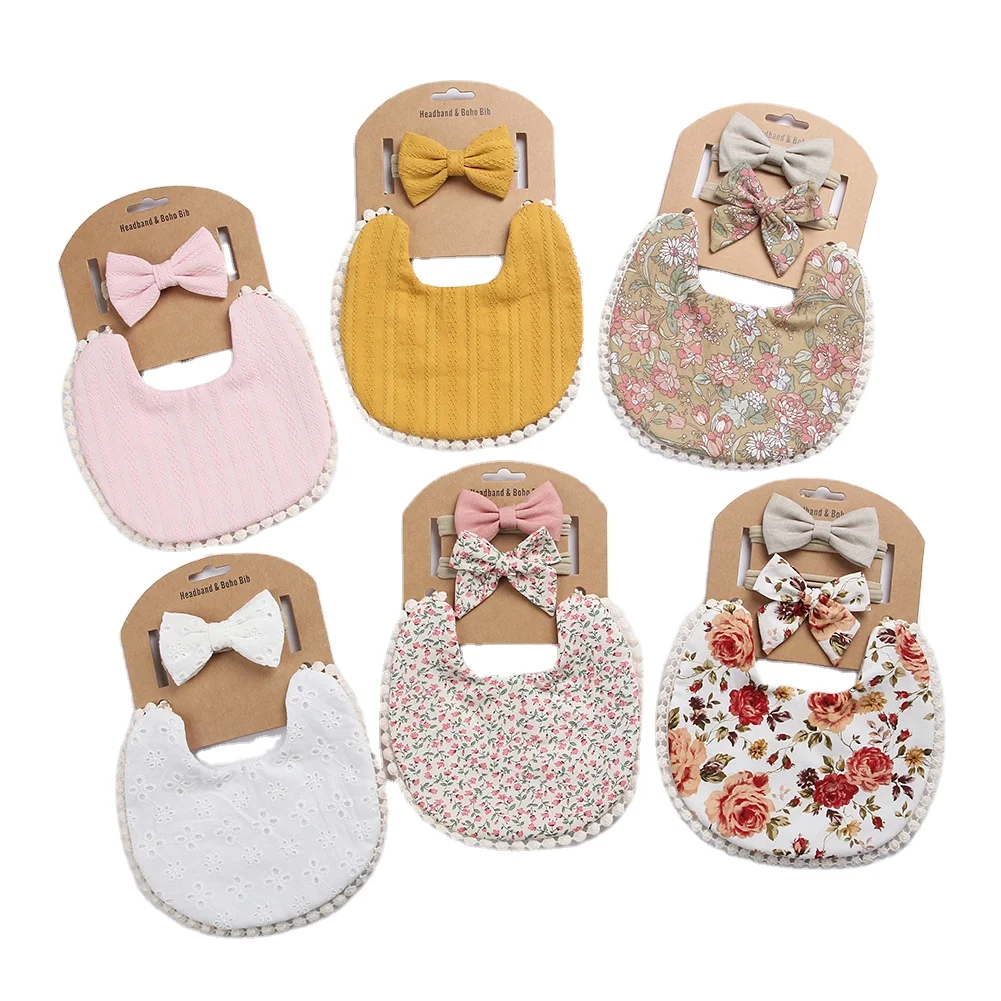 

3pcs set Infant Baby Girl Bibs Double Side Cotton Embroidery Bibs Toddler Saliva Towel Feeding Burp Feeding Kid Set Custom