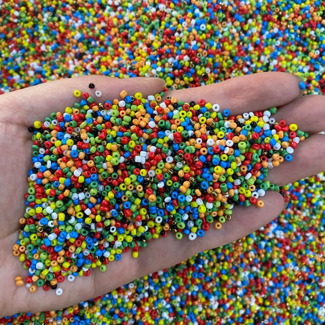 

450g/bag glass seed beads mixed color DIY handmade beads jewelry accessories bottled 2mm glass seed beads for diy jewelry making