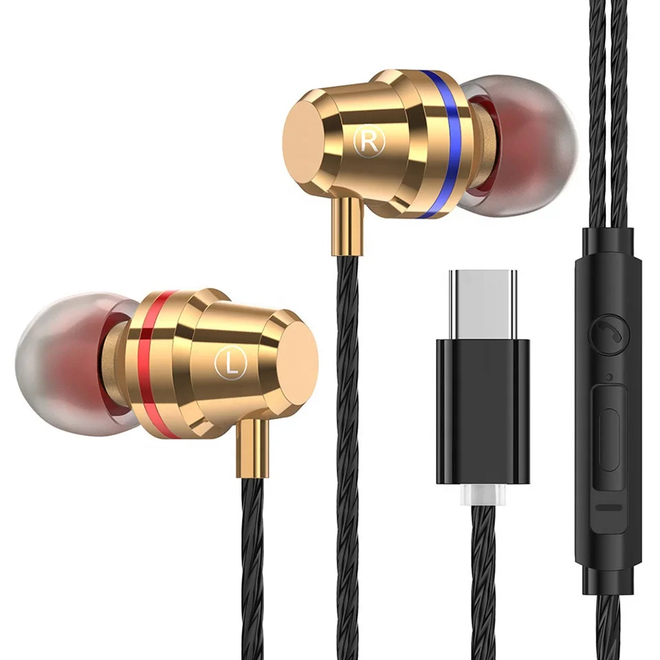 

Factory wholesale New Style type c plug in-ear Earphone, As picture