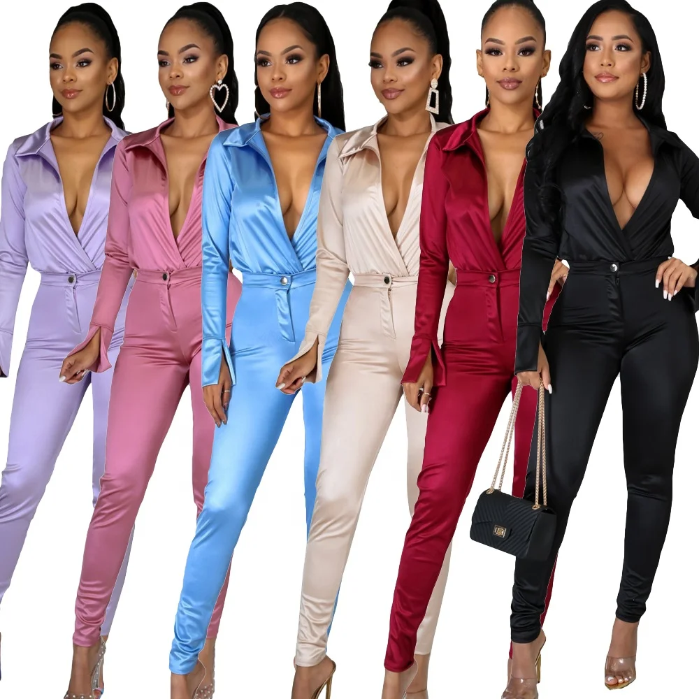 

LW high quality long sleeve matching set sexy 2 piece set fall apparel club outfits womens two piece set jumpsuit pants rompers