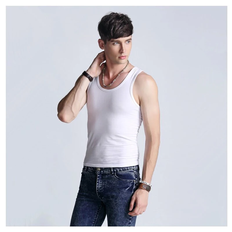 

Bodybuilding moisture absorption sweat release pure cotton men's vest gym vest