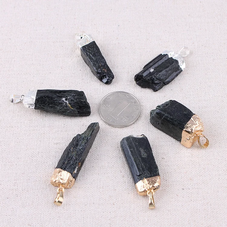 

Natural Black Tourmaline Pendant black irregular shape pendant Healing Energy Stone Jewelry