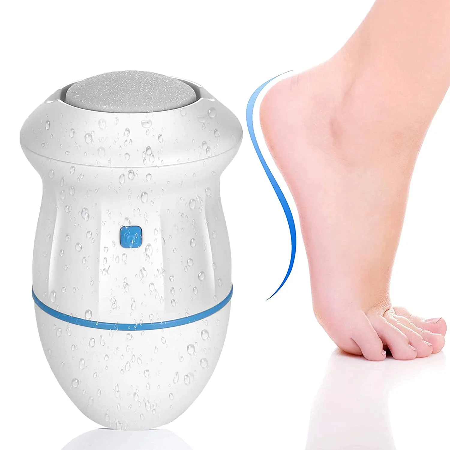 

Foot File Pedicure Tools Electric Vacuum Foot Grinder Feet Care Pedicure Tools Foot Callus Removal With Battery, White