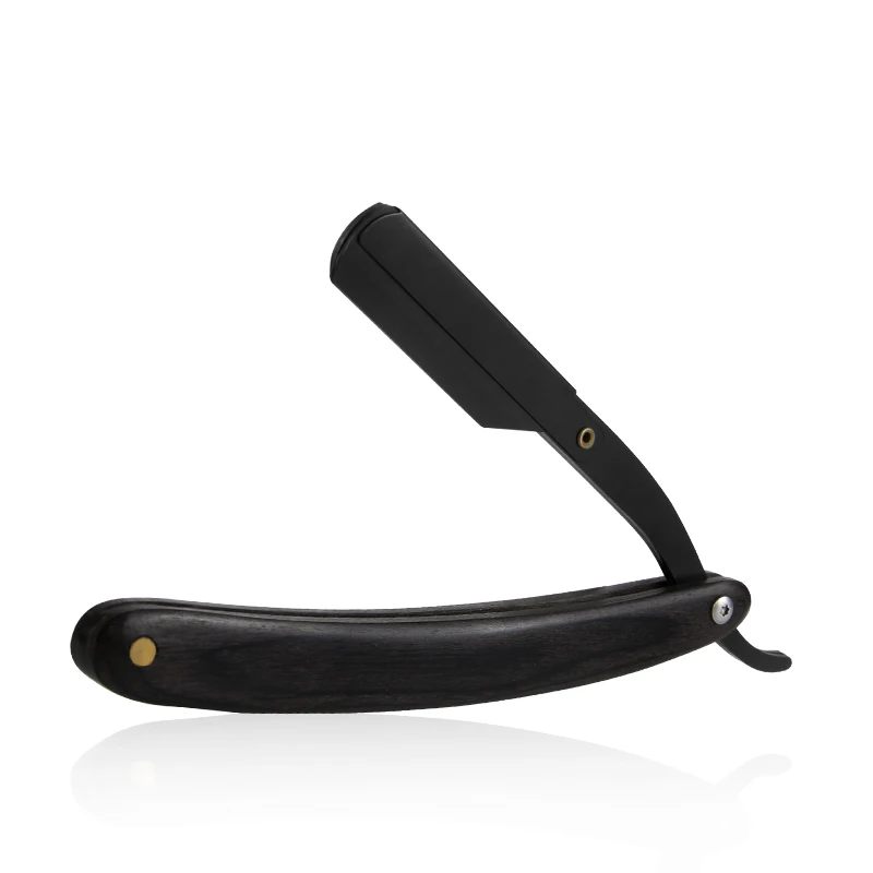 

NEW trends wood handle barber razor reusable Single Blade Feature professional salon barber New Design straight razor