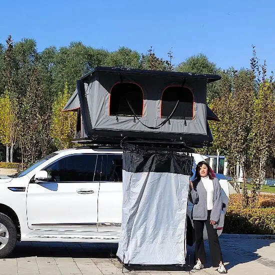 

Latest car mounted side Portable quick open Shower / Toilet Tent / Dressing Room for Outdoor Travel camping