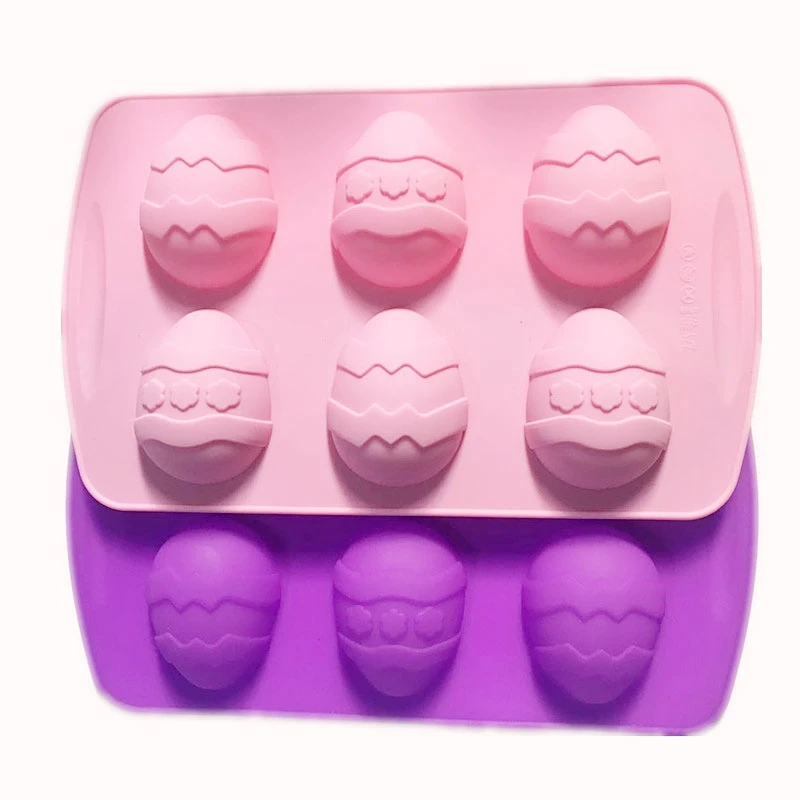 

New Egg Easter Chocolate Cake Cookie Silicone Baking Mold Mould Decorating Easter Egg Silicone Chocolate Cake Mould, Picture,pink