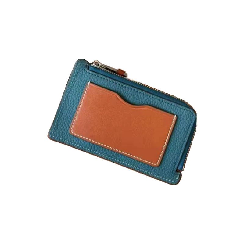 

2021 Real leather luxury women wallet zipper credit card holder fashion lady purse
