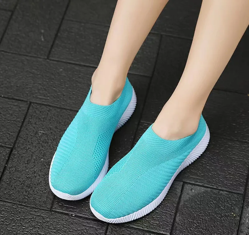 

2022 wholesale mother shoes flying knit socks women's shoes summer casual MD outsole sneakers, Customized color