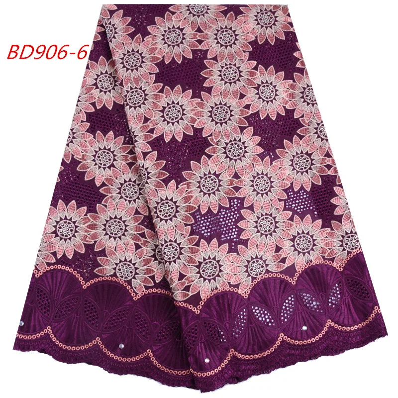 

1728 Free Shipping Latest Nigerian Lace Fabric 2019 High Quality Cotton Dry Lace Fabrics With Holes, Cupion