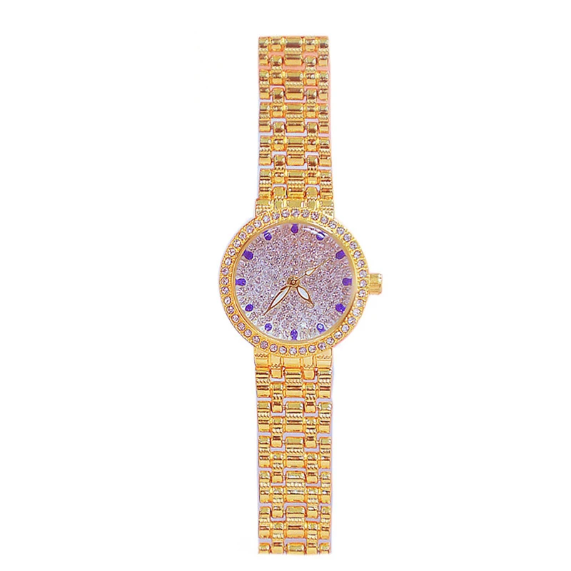 Hot Sale Top Quality Women Watches Luxury Stainless Steel Rhinestone Wristwatch Lady Dress Watches Gold Female Quartz Watch
