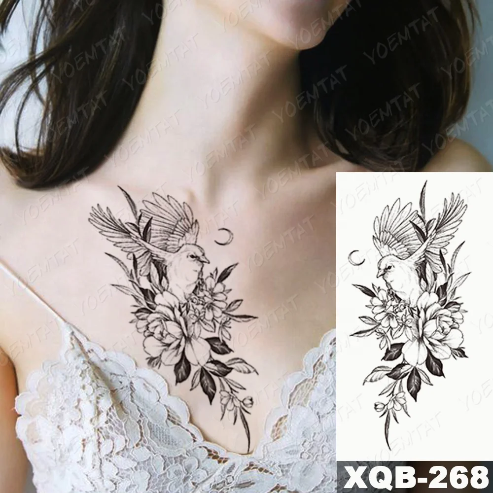 

New style sexy flower patterns temporary beauty tattoo sticker, Cmyk