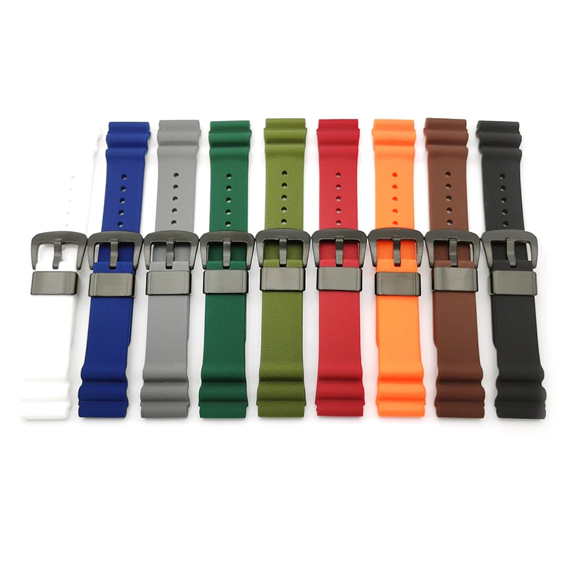 

gold black sport silicone rubber  replacement wrist watch band watch strap, Multi