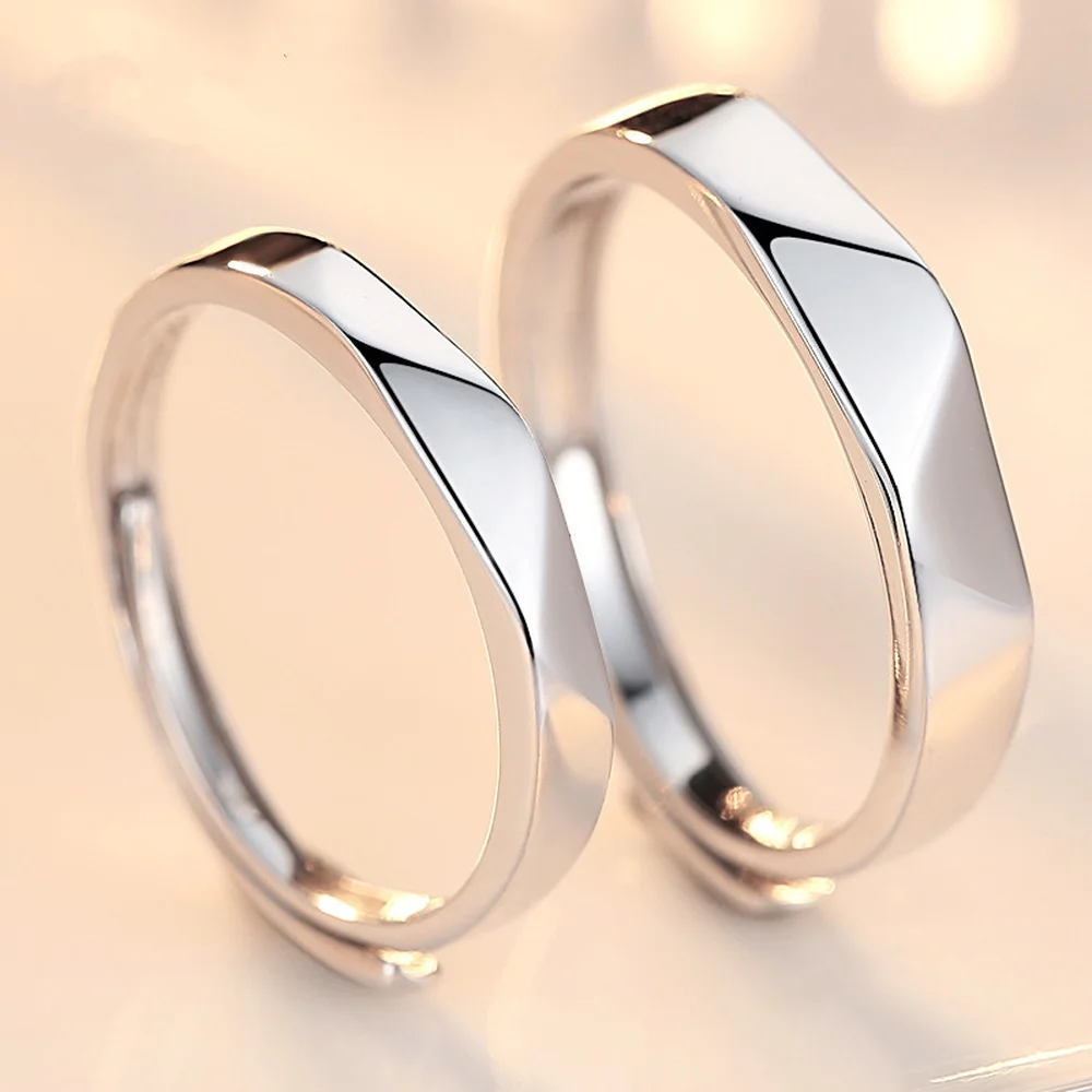 

Drop Shipping Wedding Couple Rings Gemstone Bizuteria 925 Silver Jewelry Engagement Men Ring Anillos Adjustable Ring