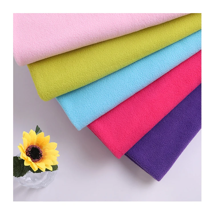 

Customized color 100% polyester double side brush one side anti pilling knit fabrics fleece polar