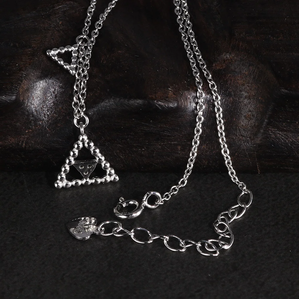 

Fine Jewelry 925 Sterling Silver Chain Women Triangle Shape Custom Necklace