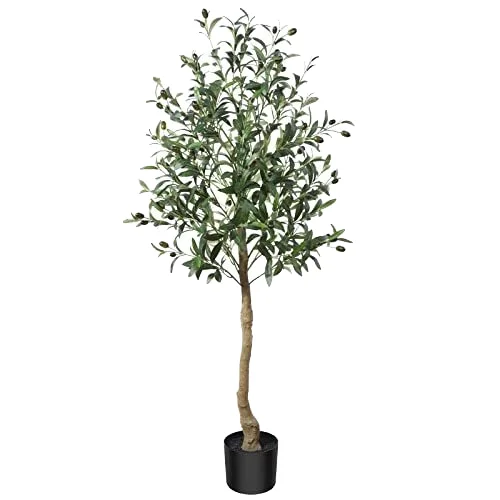 New Listing Dismountable Fireproof Artificial Silk Olive Tree Home Garden Decor Bonsai Plant Plastic Material