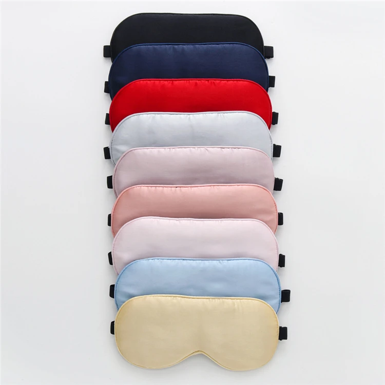 

HEFT BOOOGE Candy Solid Colors Wholesales Sleeping Silky Satin Eye Mask, Navy blue