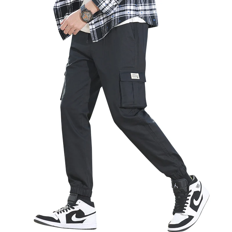 

M-7XL wholesale plus size Unisex fall Streetwear mens utility Casual sweat Trousers Custom cargo Pants