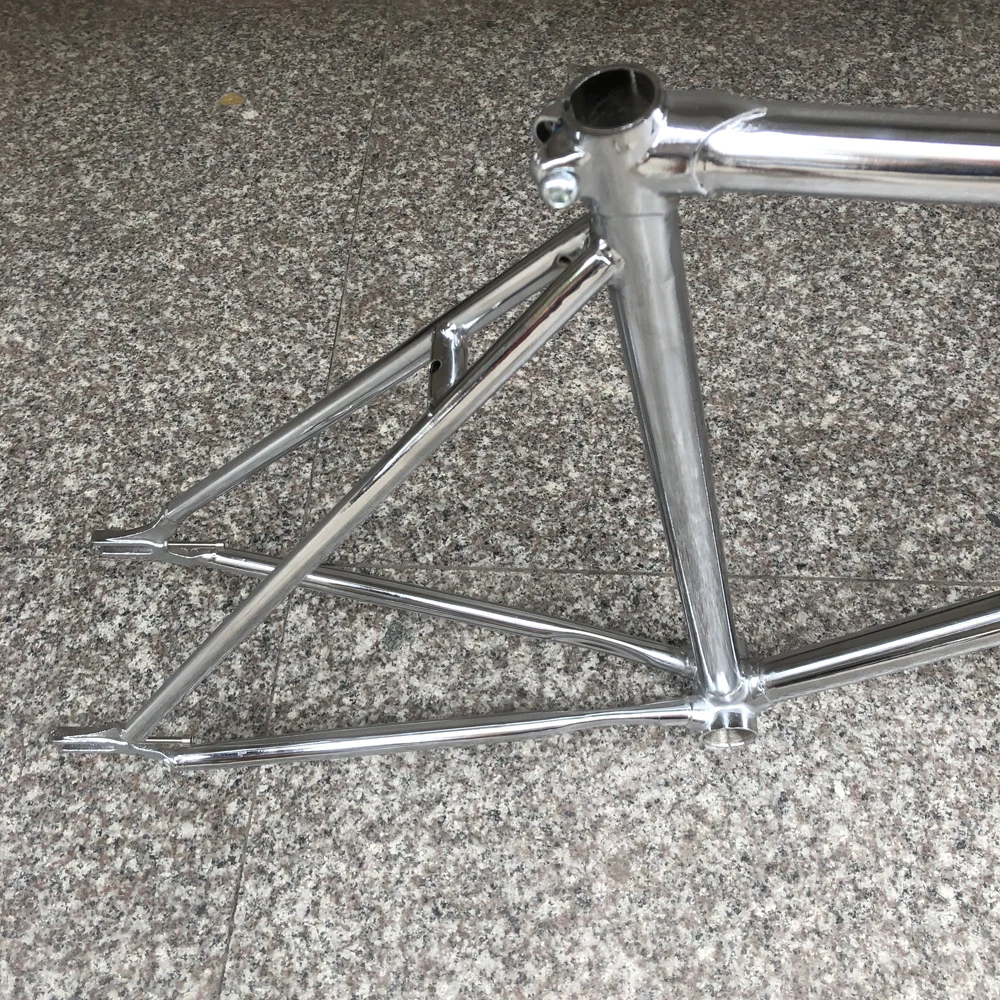 700c Bicicleta Fixie Gear Bike Frame Sliver Plating Vintage Fixe Bike